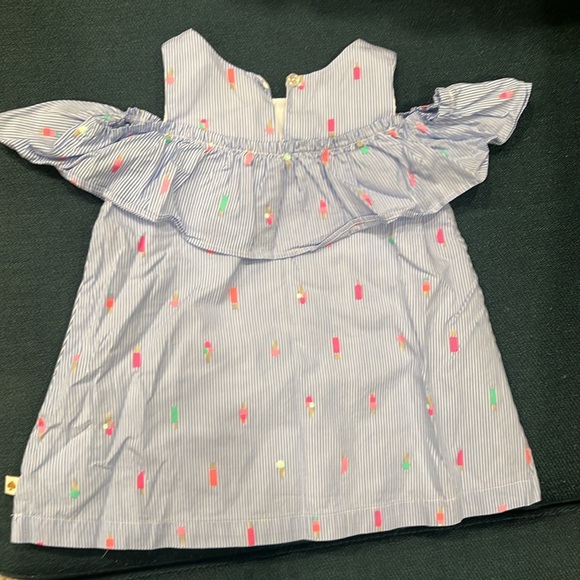 Kate Spade New York Seersucker Off Shoulder Popsicle Ice Cream Dress 18 month - Picture 2 of 8